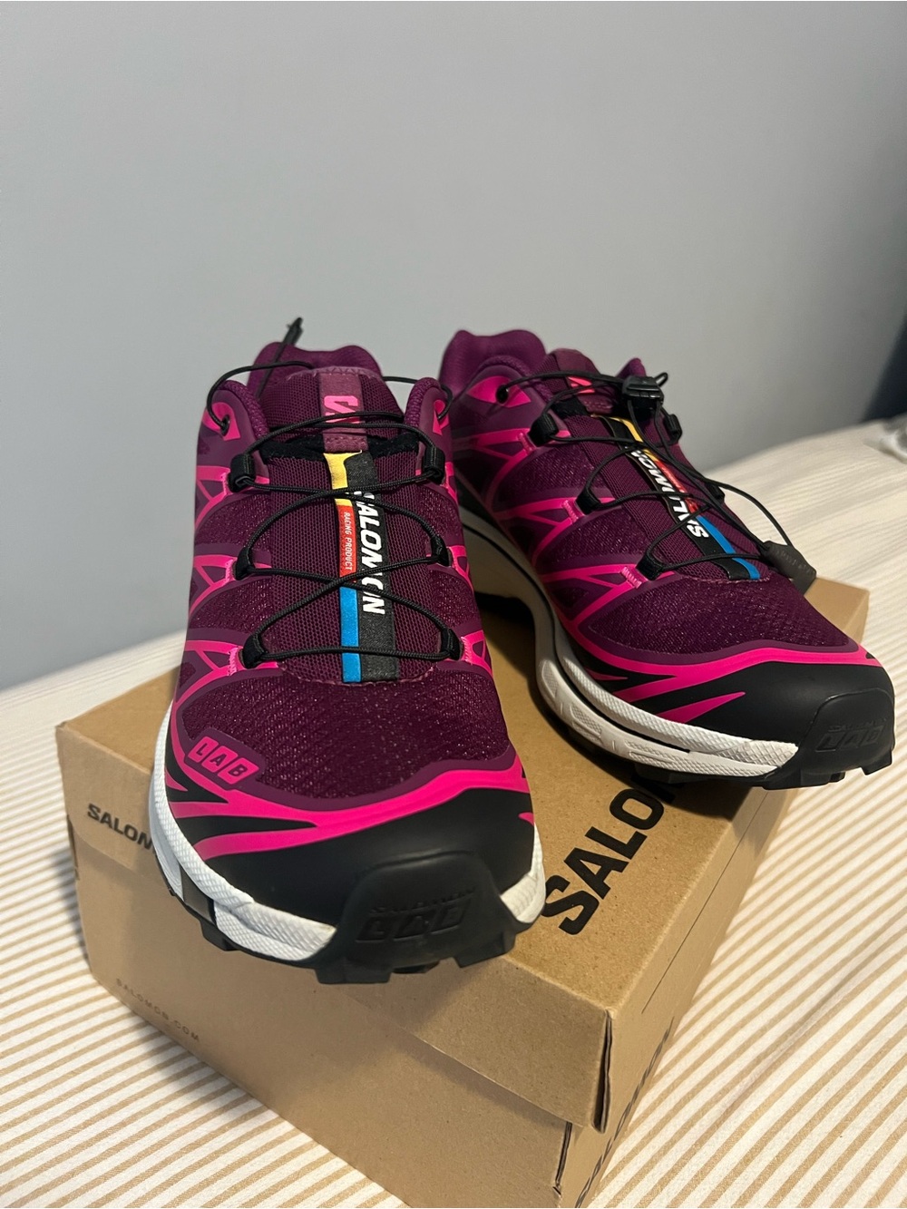 Salomon Women's Purple and Pink Trail Running Shoes